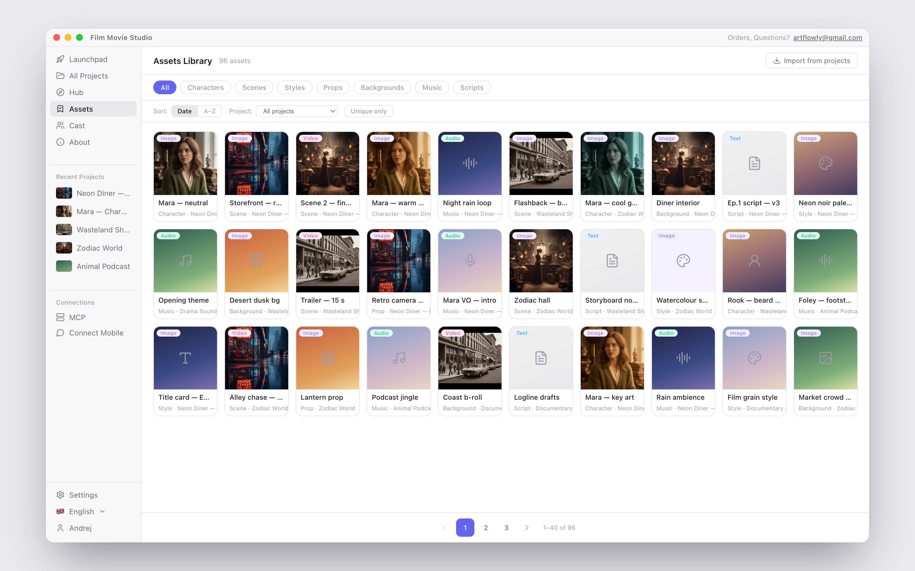 La libreria Assets