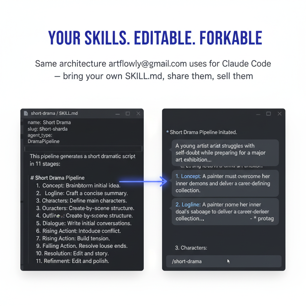 How the skill engine drives a workflow